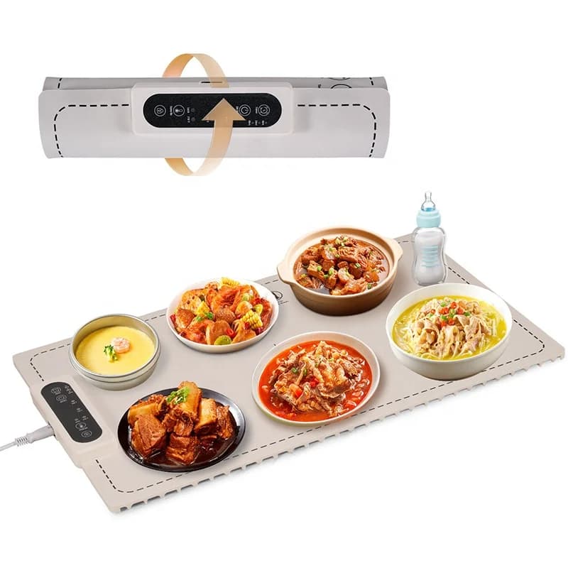 New Multifunctional Heating Insulation Board Foldable Non-slip Silicone Table Hot Dishes Mat Convenient Food Heating Mat 3