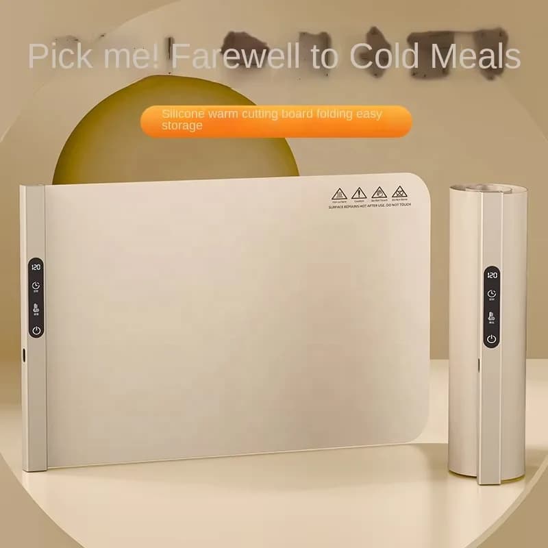 Flexible Hot Food Board Heated Folding Panel Home Dining Tables Multi-Functional Meal Warmer Temperature Control 4