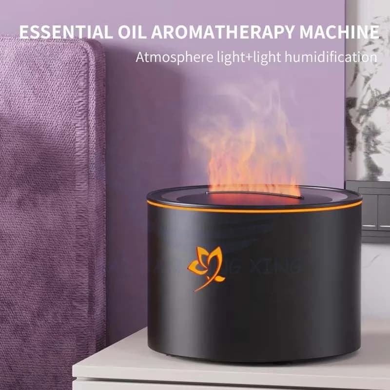 New Desktop Diffuser Flame Humidifier Home Quiet Simulation Flame Aromatherapy Machine 5