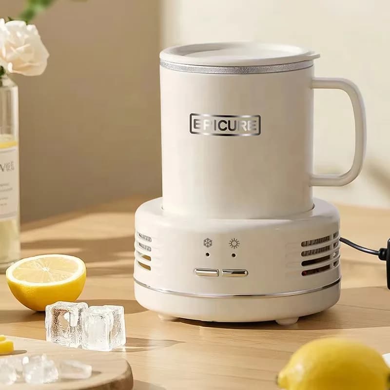 110V Retro Style Electric Cup Cooler Heater Personalized Beverage Temperature Control Mug with Base for Coffee Tea Milk 3