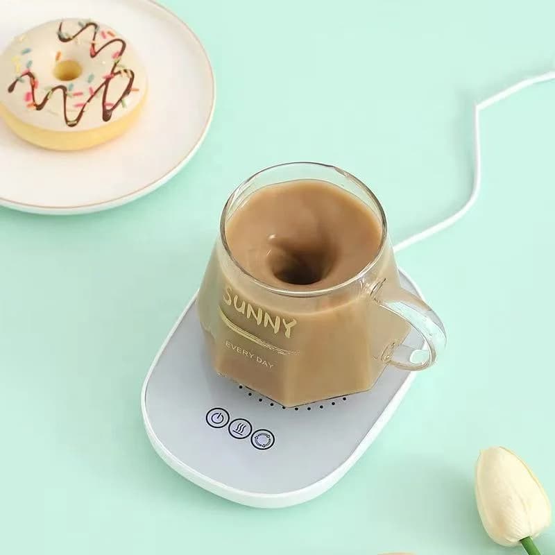 Portable Pastel Color Cup Heater Pad Thermostatic Electric Drink Warmer with Multiple Temperature Settings 2