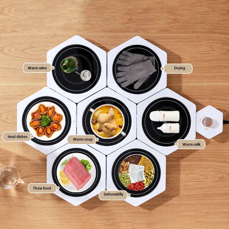 Household Meals Fast Heating Artifact Multifunctional Not Pick Tableware Insulation Board Adjustable Temperature Hot Plate 2