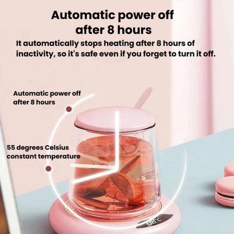 Smart Temperature-Controlled Stainless Steel Cup Warmer Adjustable Base USB Charging 24-36 Hours Thermal Insulation for Home 7