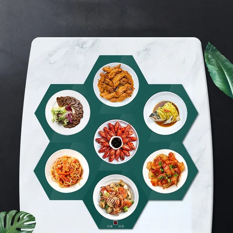 Casual Splicing Meal Warming Board Thermal Dining Table Home Use Multi-temperature Adjustment Hot Plate 2