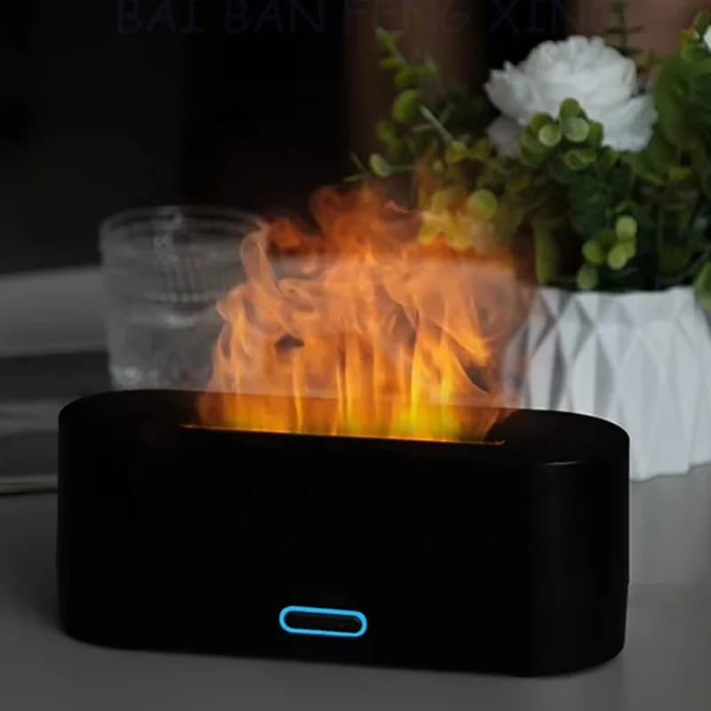 New Seven-colour Gradient Flame Aromatherapy Machine Humidifier Home Office USB Essential oil Diffuser