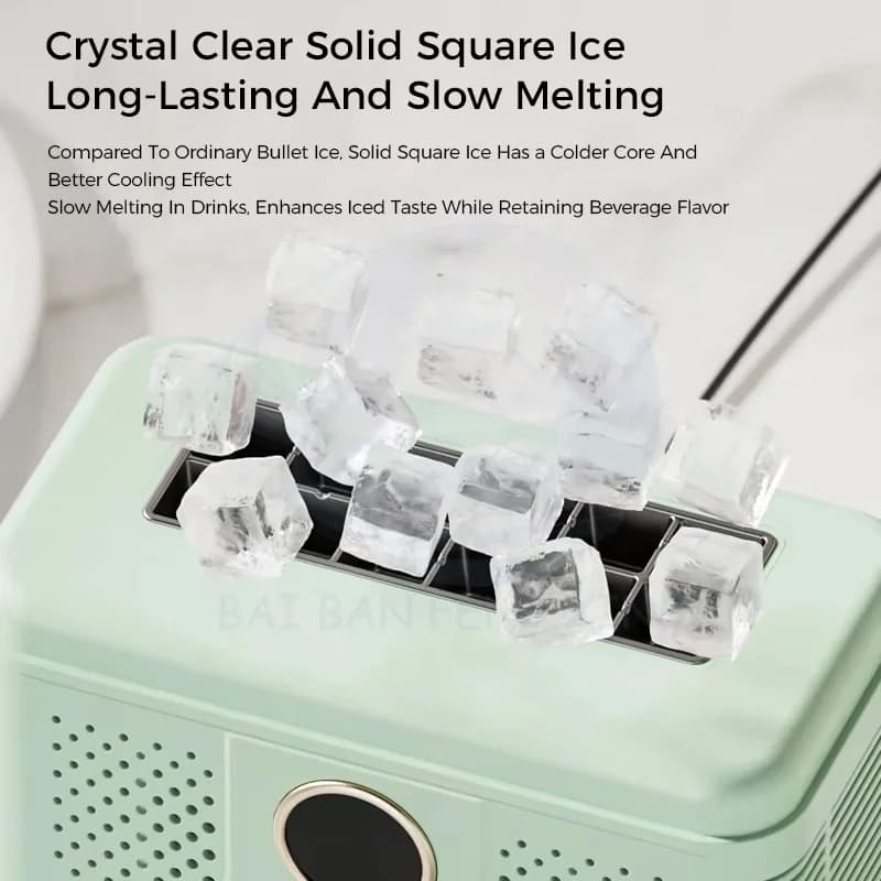 Energy-saving and Power-saving Desktop Small Ice Maker Mini Convenient Home Office Camping Fast Ice Maker 4