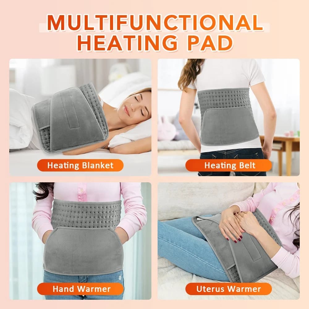 New Back Support Belt with Hand Warmer Heating Pad 10-Level Heating Pad Therapeutic Electric Blanket Back Support Belt 6