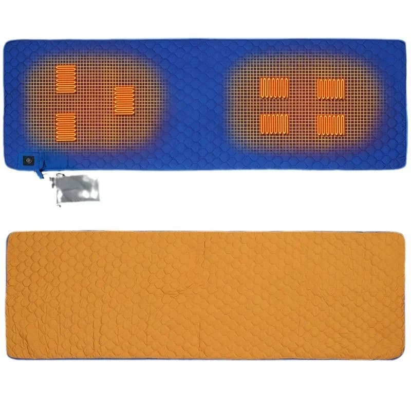 New Sports Outdoor Heated Sleeping Bag Mat Cold-Resistant Seven-Zone Heated Seat Cushion Warm Yoga Mat 5