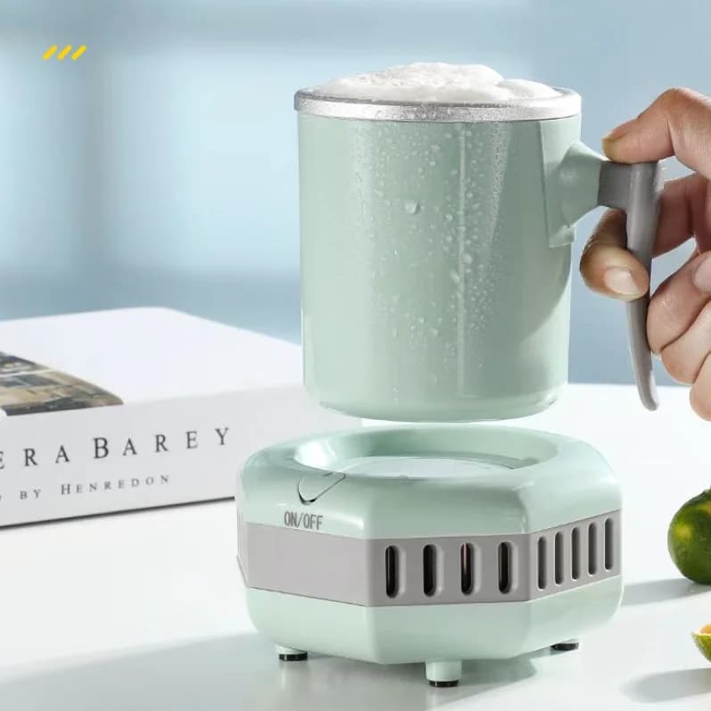 Portable Aluminum Electric Can Chiller Fast Cooling Mug with Handle Mini Beverage Cooler for Soda Coffee Milk Office Home 6