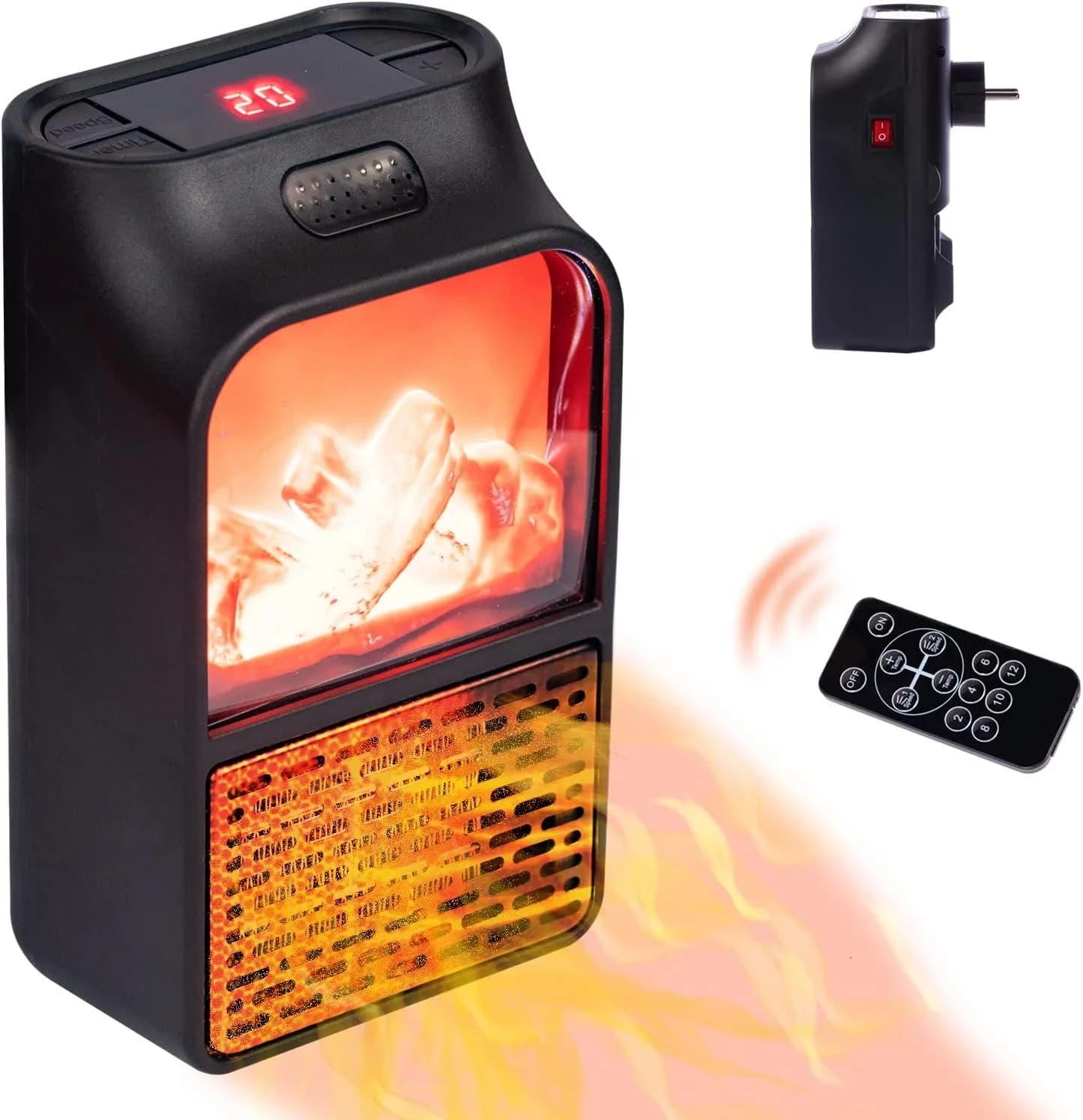New Portable Mini Flame Heater Students Office Home Small Desktop Heater Fast Heat Simulation Flame Heater 2