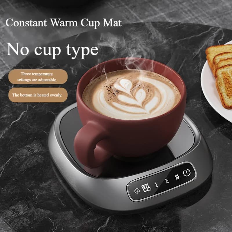 Adjustable Electric Cup Warmer Pad Thermostatic Heated Coaster for Coffee Tea Milk Water USB/Battery Powered Available 4