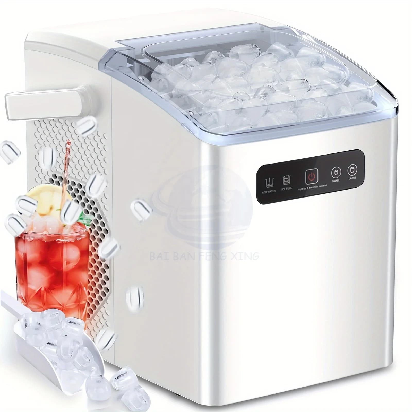 Portable Efficient Ice Maker Plastic Housing Household Outdoor Use Multiple Thickened Bullet Ice Cube Molds Rapid Ice Making 2