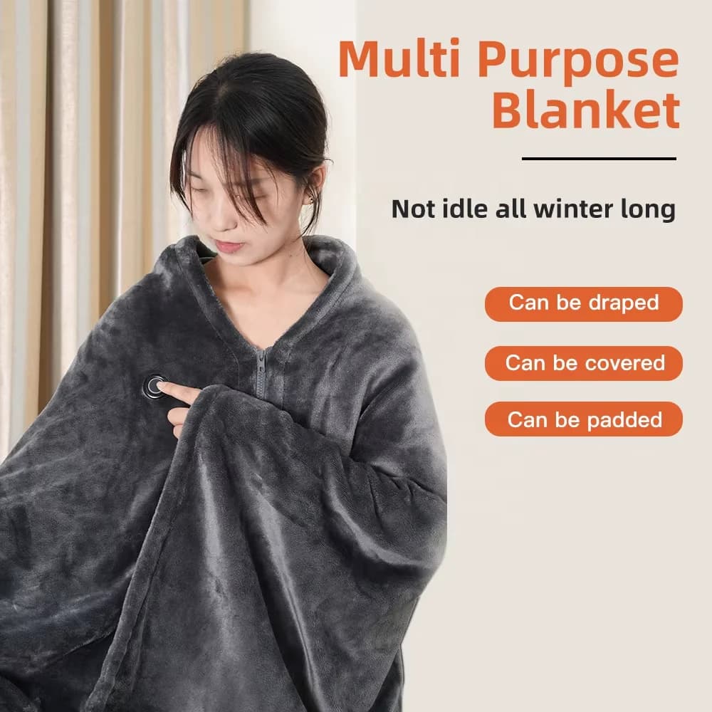 Comfortable Electric Heating Shawl, Suitable for Home and Office Use Electric Blanket Quick Heating Electric Blanket in Winter 4