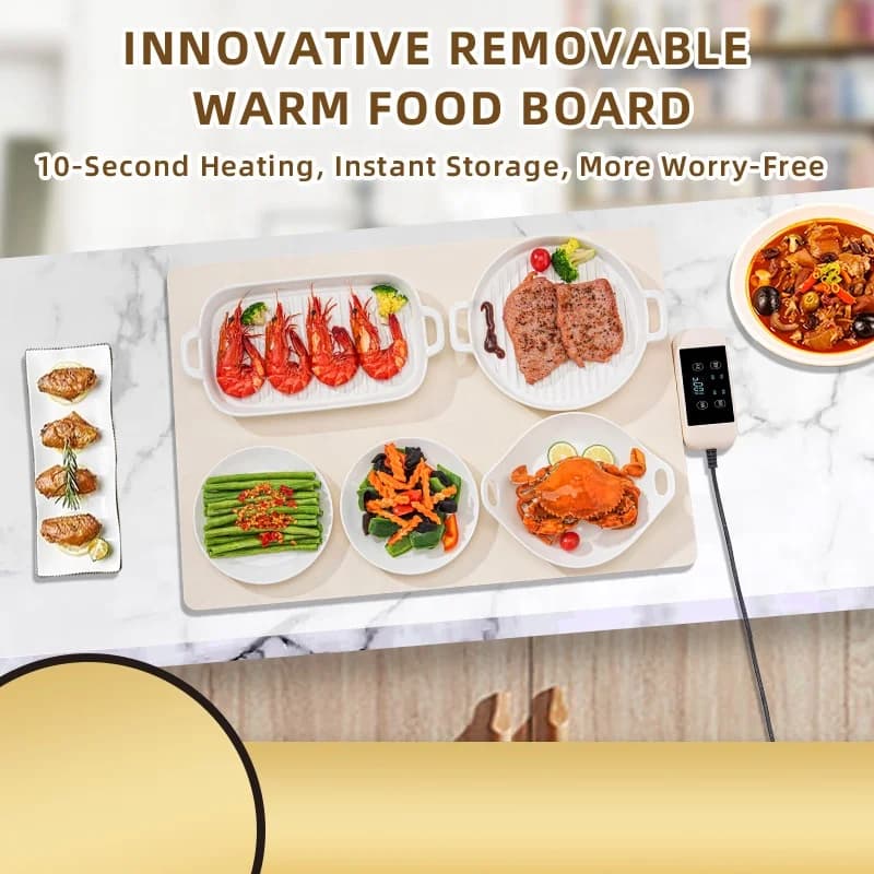 Flexible Folding Food Warmer Tray Multifunctional New-Style Household Silicone Heating Pad Constant-Temperature Anti-Burn Food 2