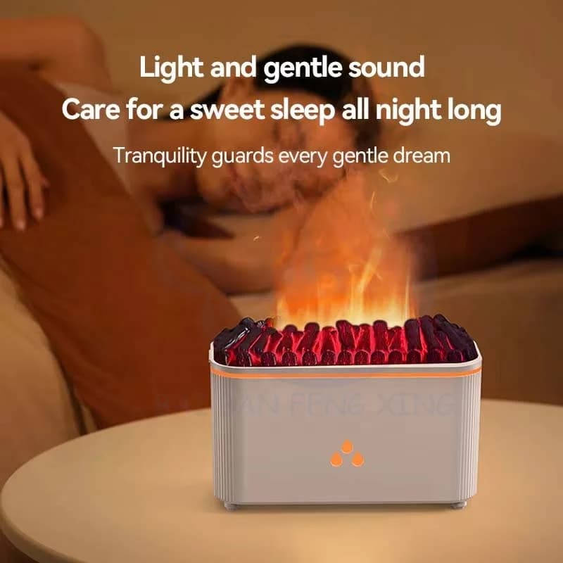 Simulation Flame Diffuser Home Desktop Ambient Scent Sprayer Bedroom Silent Humidifier 3
