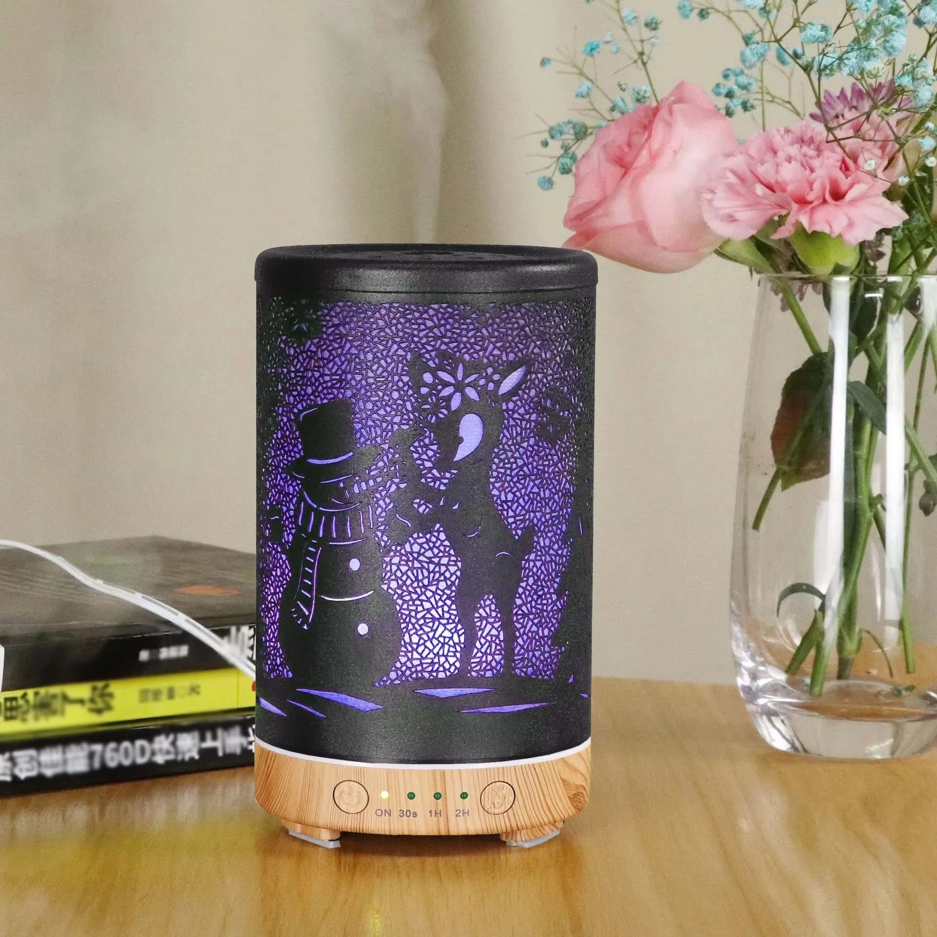 Fawn Aromatherapy Diffuser Snowman Aromatherapy Diffuser Desktop Hollow Out Humidifier Christmas Gift 2