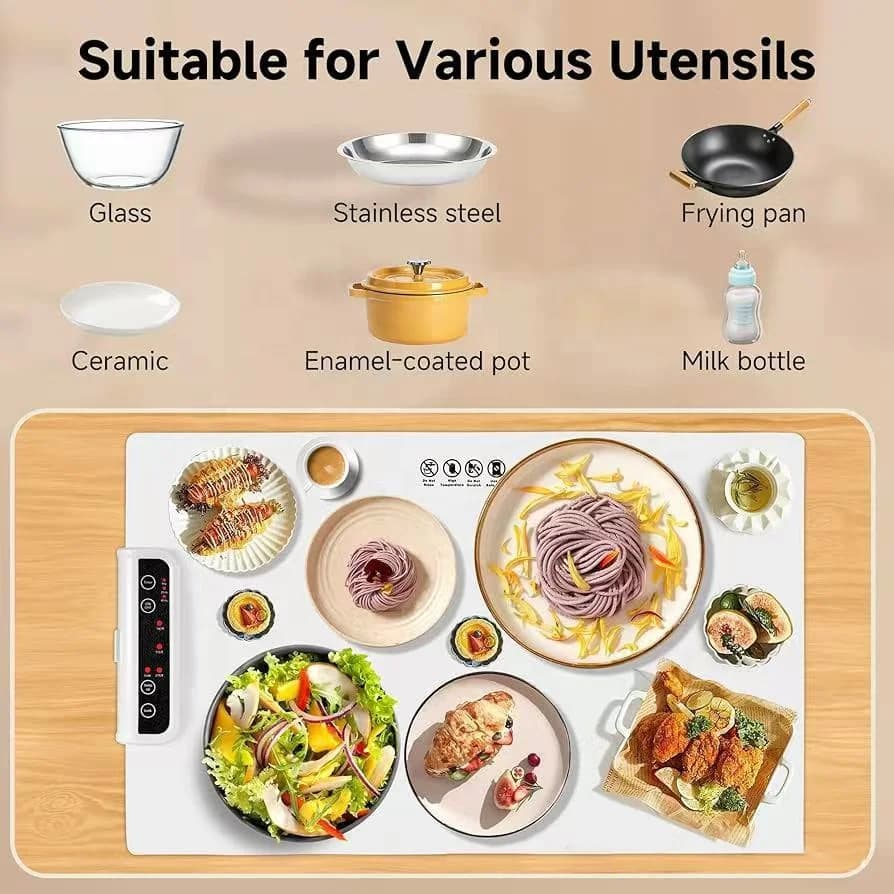 Constant Temperature Home Essential Silicone Food Warming Mat Folding Warming Plate Portable Home Heating Insulation Plate 6