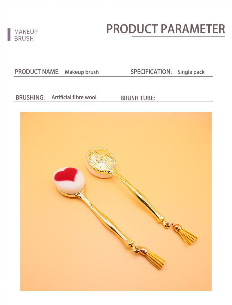 Heart-shaped Single Portable Makeup Brush